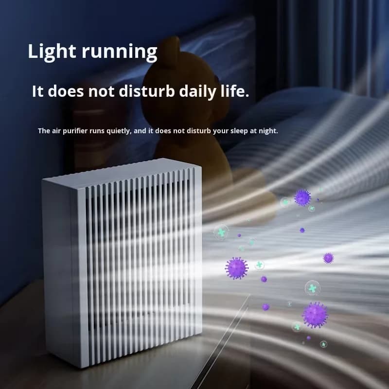 Vertical Slat Air Purifier Silent Ionizer with Multi-directional Vents Energy-Saving Air Freshener for Bedroom Bathroom Toilet 6