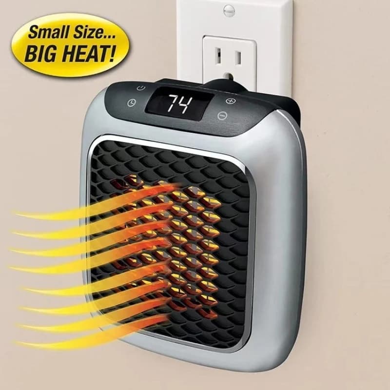 Intelligent Temperature Control Heater square Mini Fashion Dormitory Heater Office Desktop Heater LCD Screen Display Temperature 7