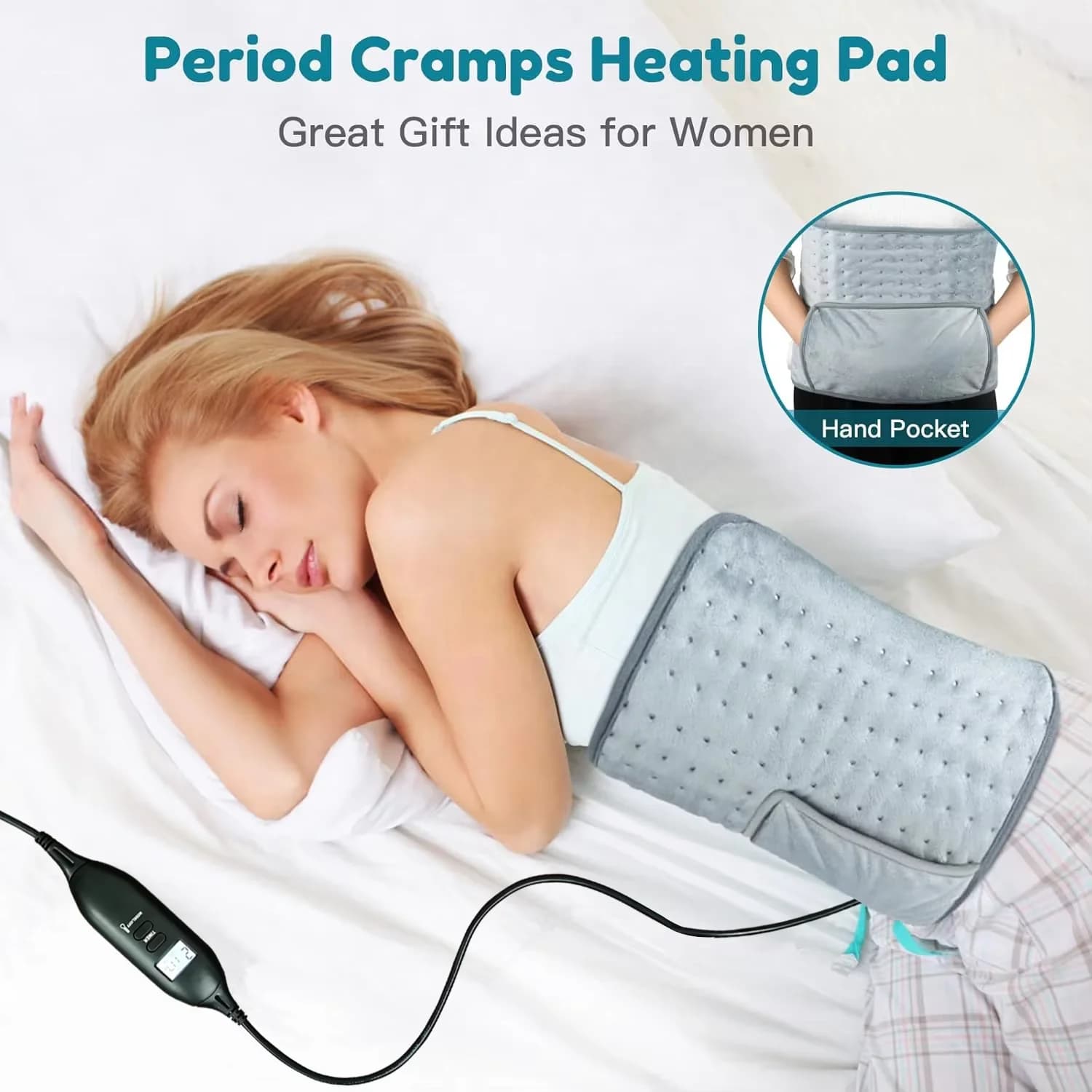 Heating Lumbar Support Belt Multi-functional Timer Controlled Electric Blanket Home Use Warming Blanket Heated Lumbar Pad 3