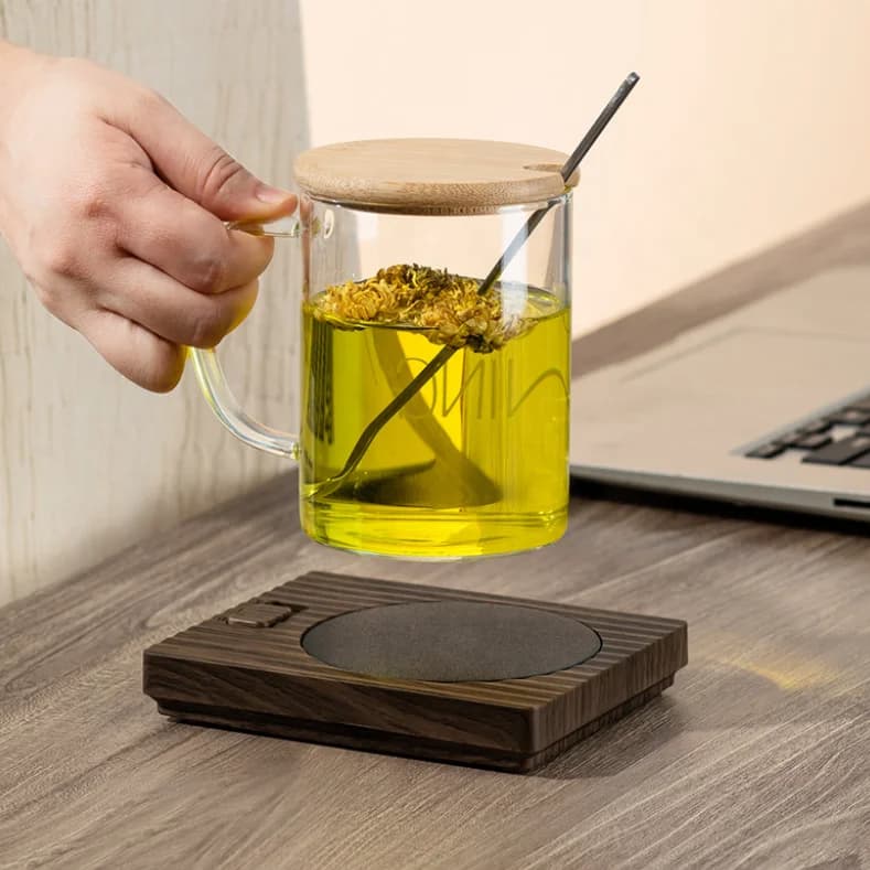 Constant Temperature Cup Holder with Adjustable Temperature Control Level 2 USB Cup Holder with Constant Temperature Base Set 2