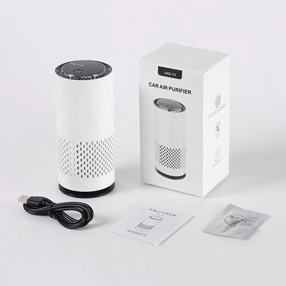 2-in-1 Car Air Freshener Purifier Mini Cylinder Air Purifier with Replaceable Filter USB Rechargeable for Car Seat Desktop 6