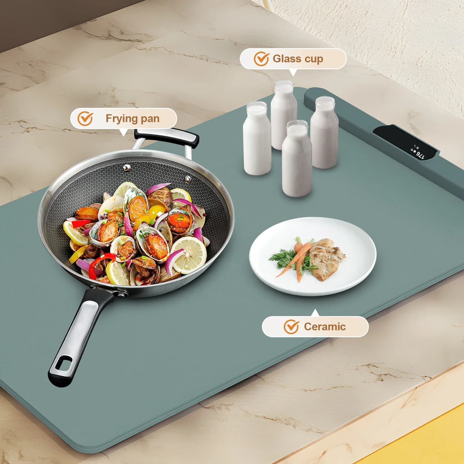 Thermostatic Silicone Warming Plate Household Electric Heating Insulation Board Intelligent Flexible Scroll Warming Plate