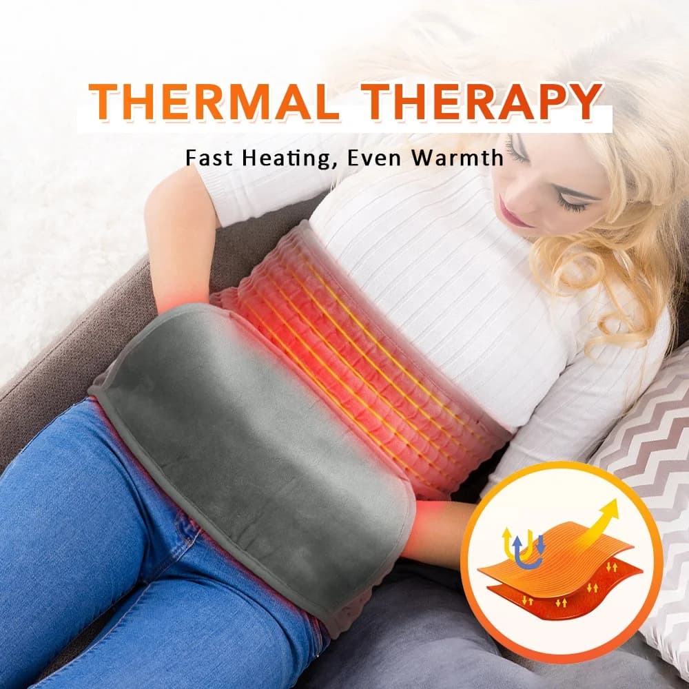 New-style Lumbar Support Belt with Upgraded Pocket Heated Seat Cushion Waist Cincher Heating Pad Therapeutic Electric Blanket 4