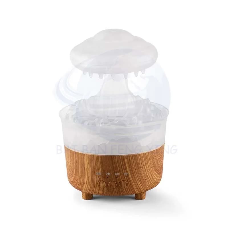 Creative Seven-colour Light Raindrop Aromatherapy Machine Desktop Office Aromatherapy Cloud Humidifier 3