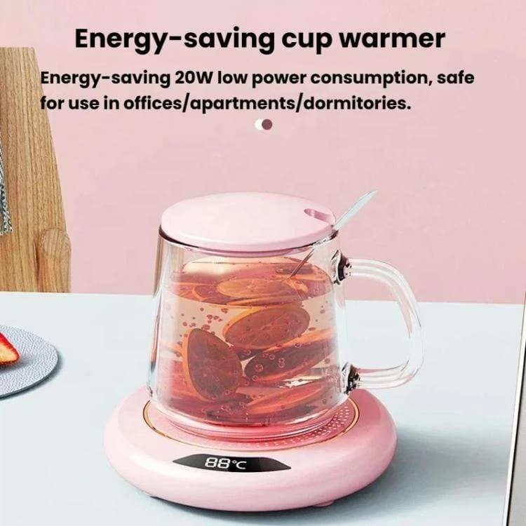 Cute USB Powered Beverage Warmer Coaster LED Temperature Display Thermostatic Heater for Tea Milk Hot Drinks 4