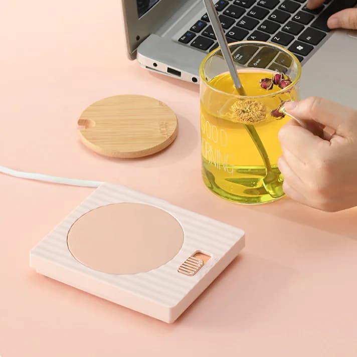 Constant Temperature Cup Holder with Adjustable Temperature Control Level 2 USB Cup Holder with Constant Temperature Base Set 5