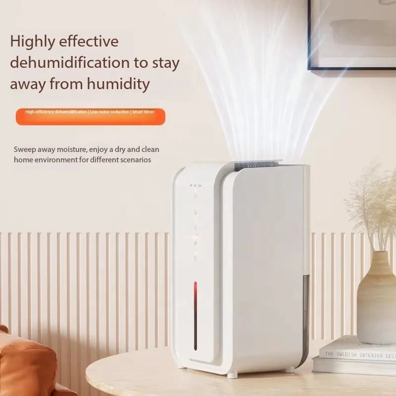 Compact Electric Dehumidifier with Night Light Function Ultra-Quiet Operation for Small Spaces Bathroom RV Moisture Absorption 6