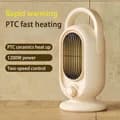 Mini Vertical PTC Desktop Heater with Remote Control Adjustable Thermostat Fast Heating 1200W for Bedroom & Office Use