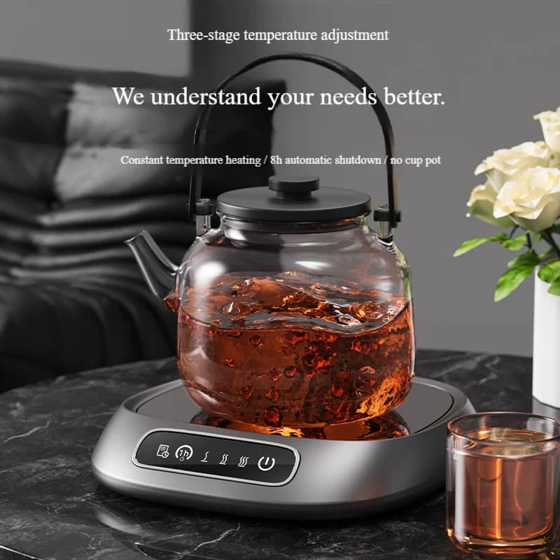 Adjustable Electric Cup Warmer Pad Thermostatic Heated Coaster for Coffee Tea Milk Water USB/Battery Powered Available 3