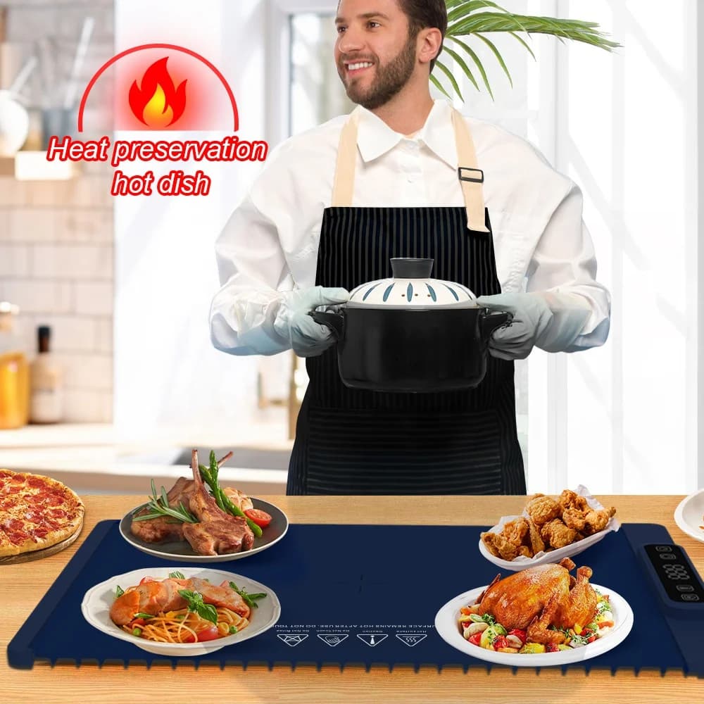 Multifunctional Folding Warming Plate Household Flexible Rollable Warming Plate Warming Pad Dining Table Thermal Rice 5