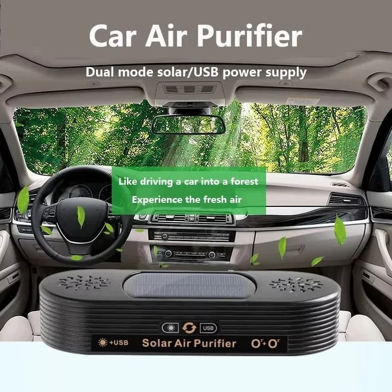 Solar-powered Vehicle-mounted air Purifier for Removing Odors Formaldehyde and Smoke Specifically Designed for Use in Vehicles 3