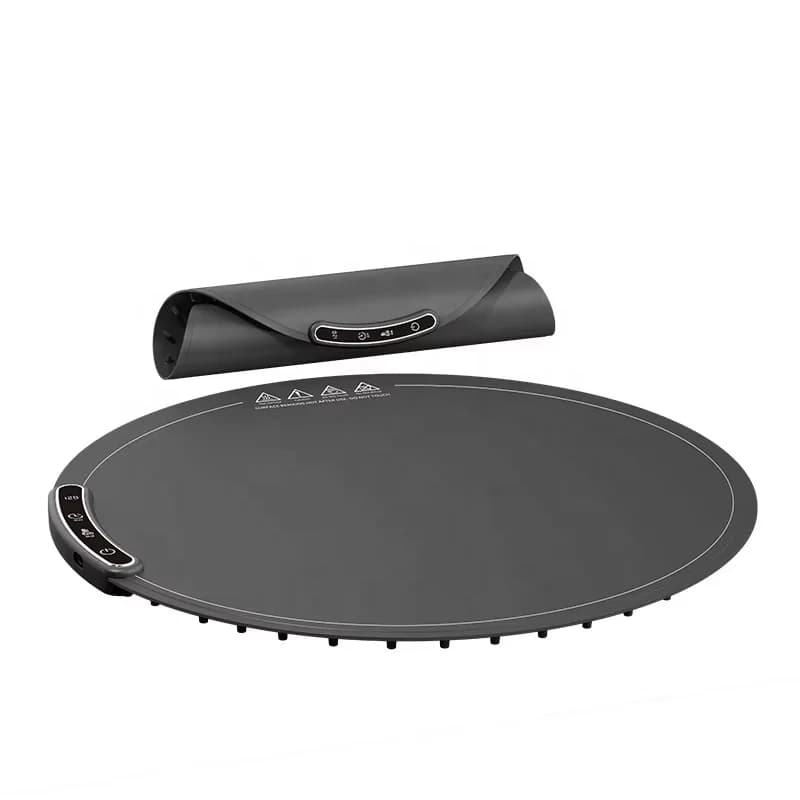 Electric Silicone Food Warmer Mat Portable Folding Hot Food Board Home Meal Heating Insulation Board Multi-Functional Roll-Up 4