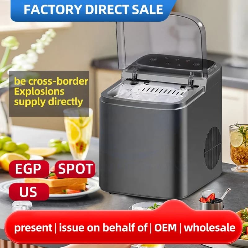 Home Mini Ice Maker Daily Production 12kg Automatic Cleaning Size Ice Adjustable Ice Maker 4
