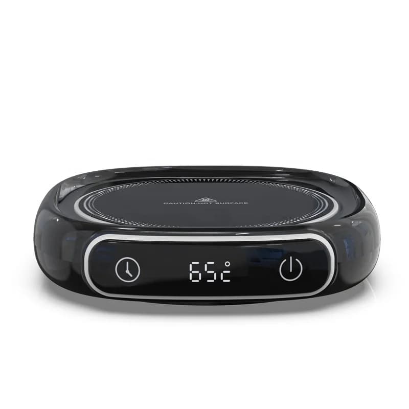 Black Electric Cup Heater Pad 65°C Constant Temperature Beverage Warmer with Touch Control LED Screen 7