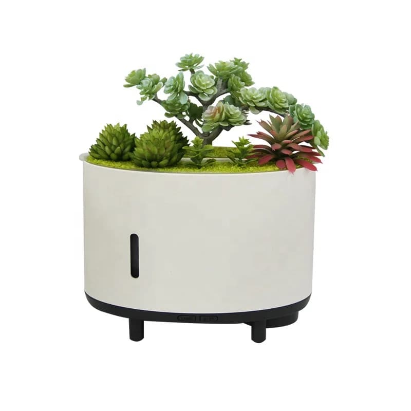 Simulation Plant  Music Flame Aromatherapy Humidifier USB Smart Remote Control Diffuser
