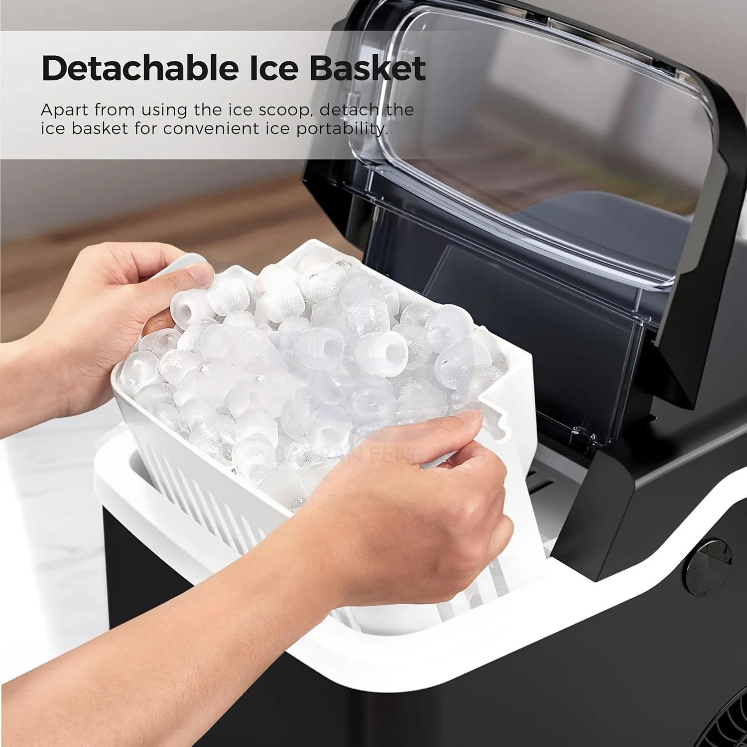 Portable Efficient Ice Maker Plastic Housing Household Outdoor Use Multiple Thickened Bullet Ice Cube Molds Rapid Ice Making 5