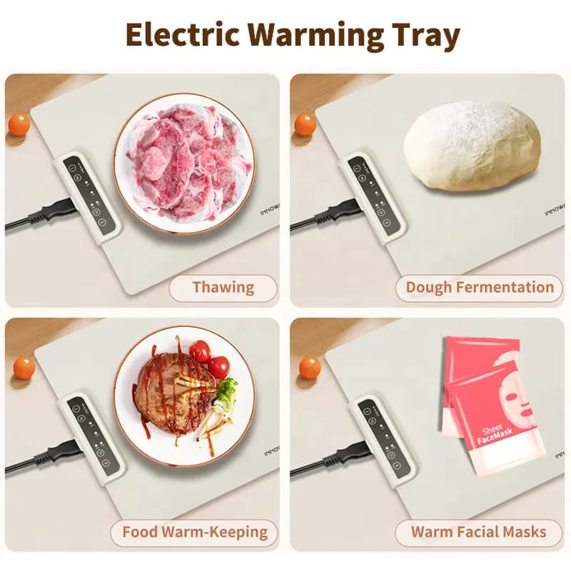 Rapid Warming Food Heating Pad Household Intelligent Multifunctional Meals Warming Plate Scroll Storage Does Not Take up Space 5