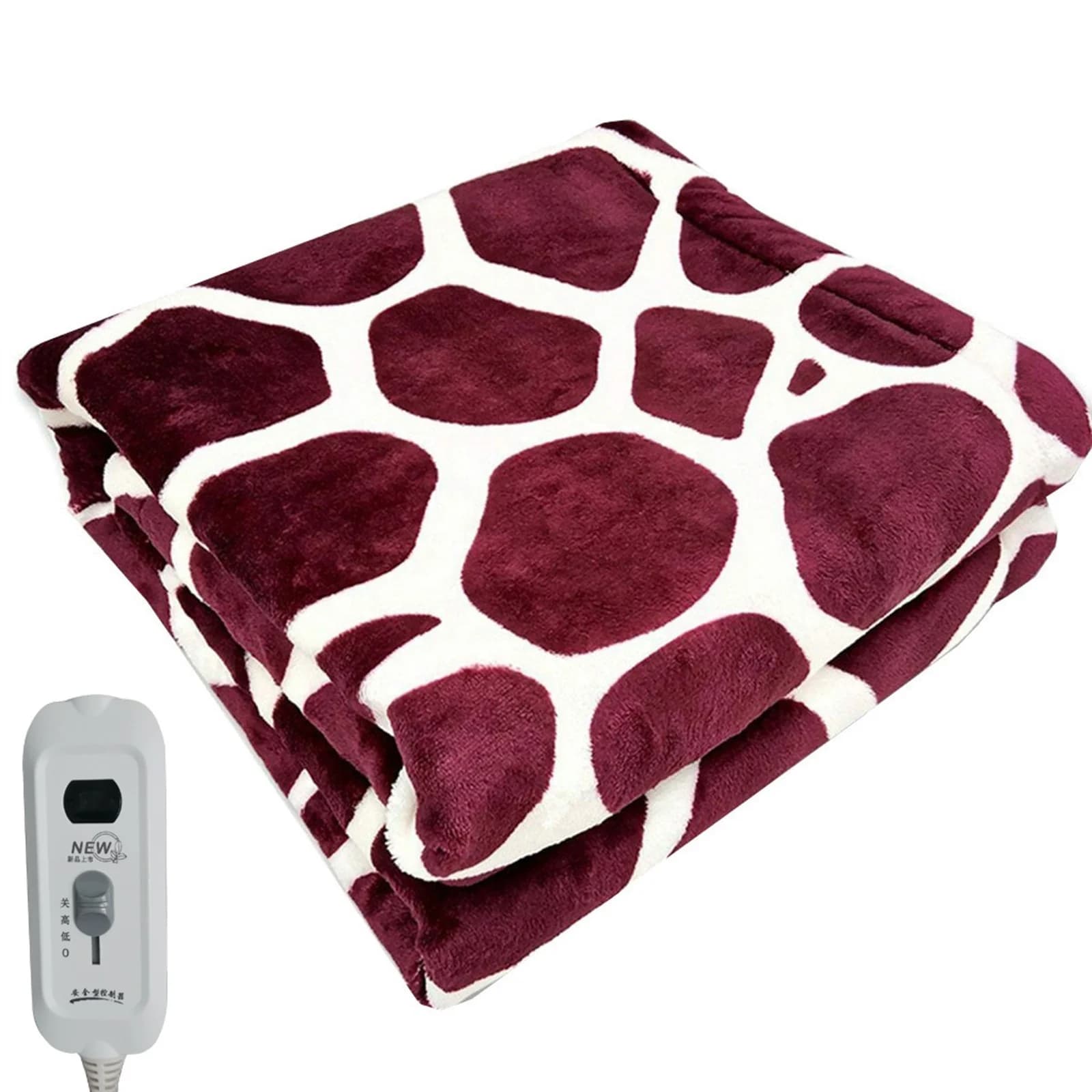 Single-person Heated Blanket Office Seat Cushion Deer-print Heated Pad Home Warming Blanket with Adjustable Temperature Settings 3