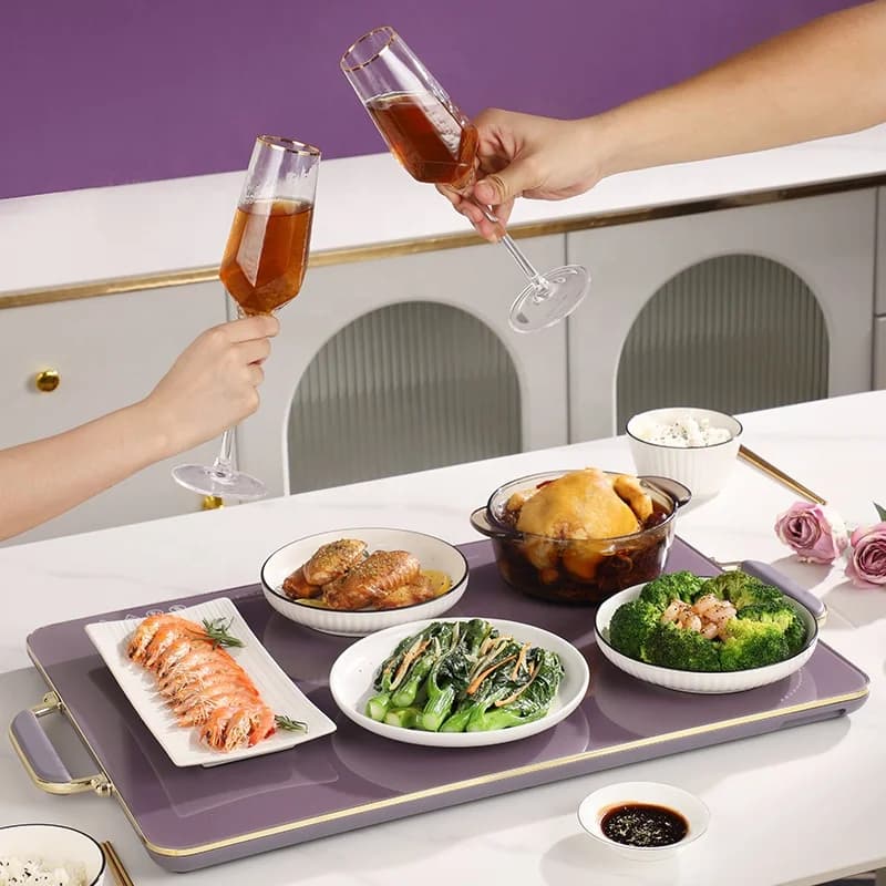 High-value Warming Plate Exquisite Appearance Meals Constant Temperature Heating Insulation Board Household square Heating Plate 4