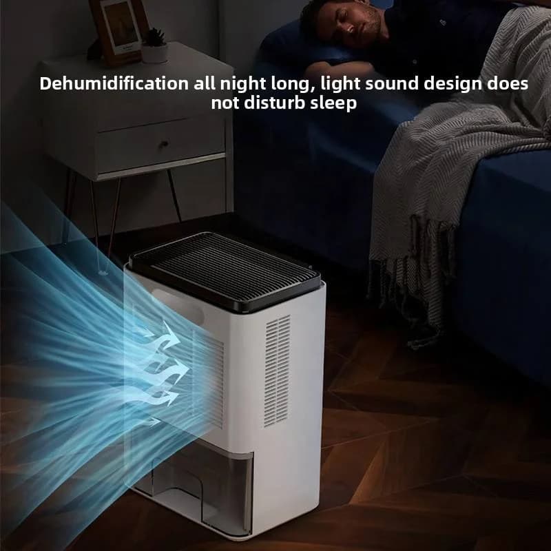 High-Performance Portable Dehumidifier with LED Display Water Level Indicator Auto Shut-Off Quiet Moisture Remover for Small 5
