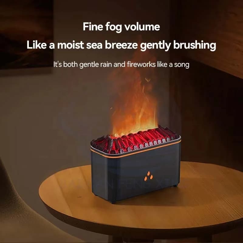 Simulation Flame Diffuser Home Desktop Ambient Scent Sprayer Bedroom Silent Humidifier 6