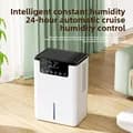 High-Performance Portable Dehumidifier with LED Display Water Level Indicator Auto Shut-Off Quiet Moisture Remover for Small
