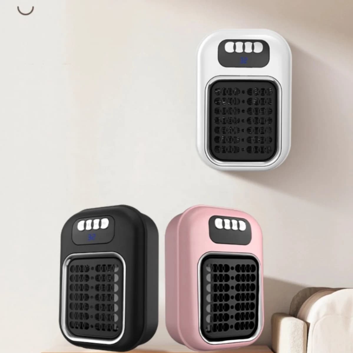 New LCD Screen Temperature Display Model Heater Household Mini Desktop Heater Office Fast Warming Heater 2