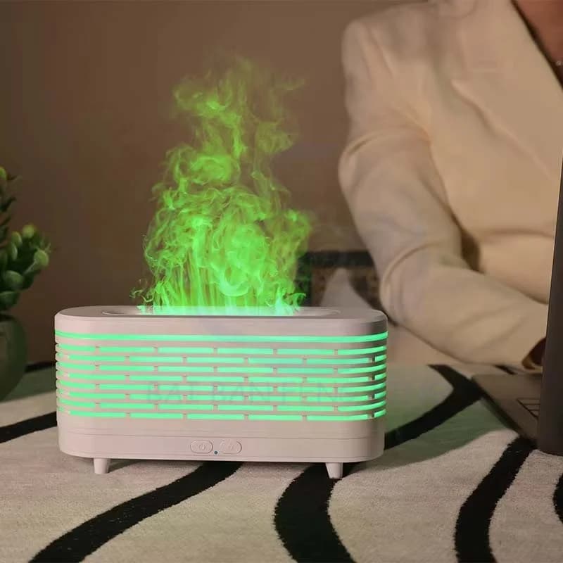 Creative Bedroom Office Desktop Flame Humidifier Household Small Mini Night Lamp Essential Oil Aromatherapy Diffuser 2