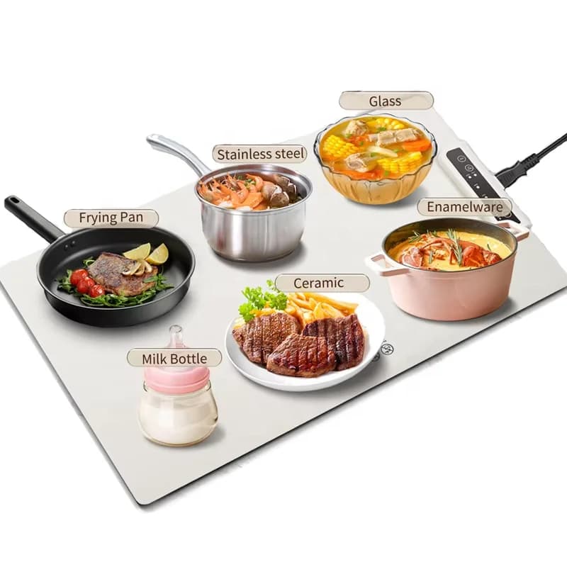 Rapid Warming Food Heating Pad Household Intelligent Multifunctional Meals Warming Plate Scroll Storage Does Not Take up Space 6