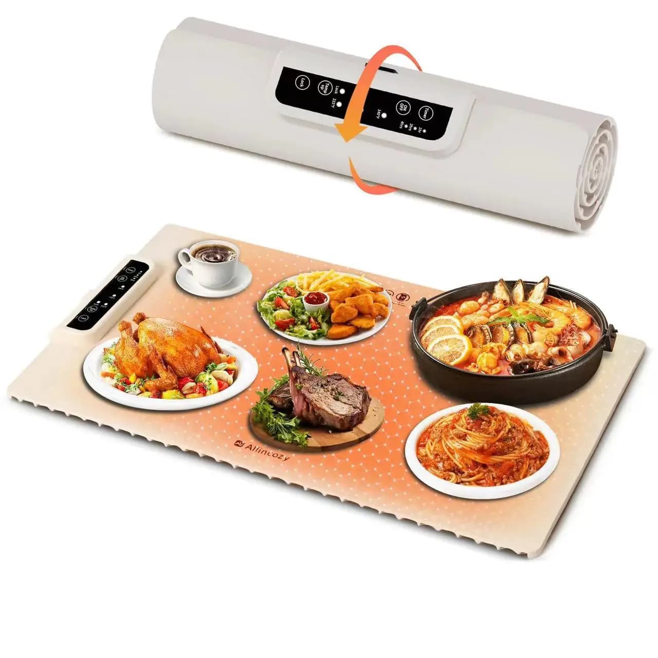 Multifunctional Foldable Hot Vegetable Warming Pad Smart Touch Home Warming Pad Silicone Tea Warming Pad 2