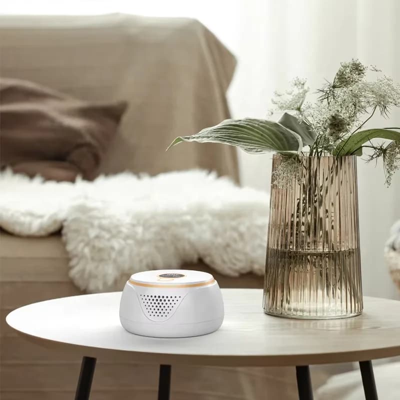 Mini Round Air Ionizer  One-touch Operation Air Freshener Remove Odor Smoke Dust for Bedroom Office Dorm