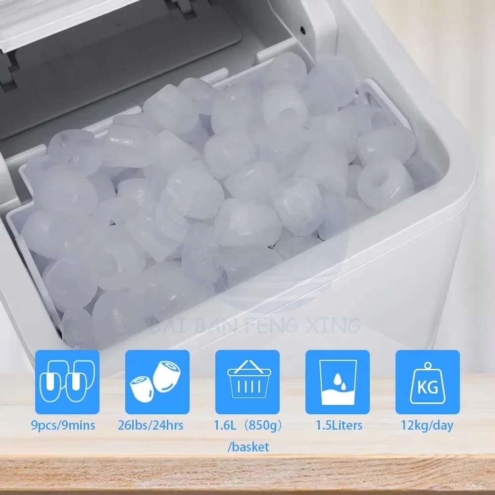 Mini Automatic Ice Maker Household Small Dormitory Portable Student One Person Ice Maker 3