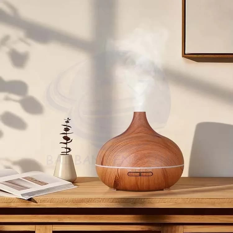 Air Aromatherapy Diffuser Woodgrain Home Bedroom Hotel Ultrasonic Essential Oil Mist Humidifier 6