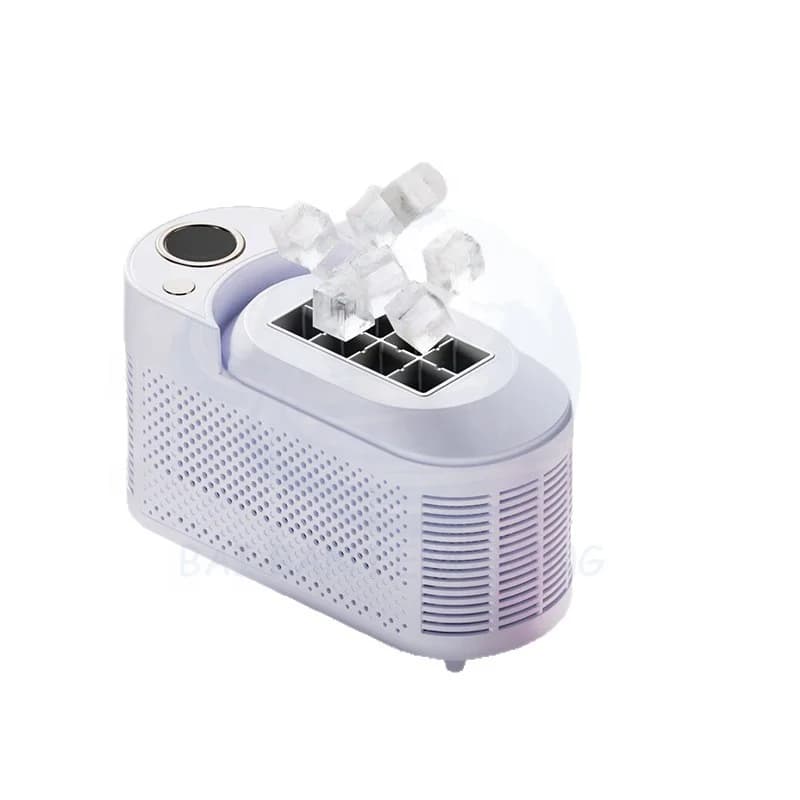 Desktop Small Ice Maker Mini Convenient Home Dormitory Office Camping Car Carrying Cube Ice Automatic Ice Anytime 6
