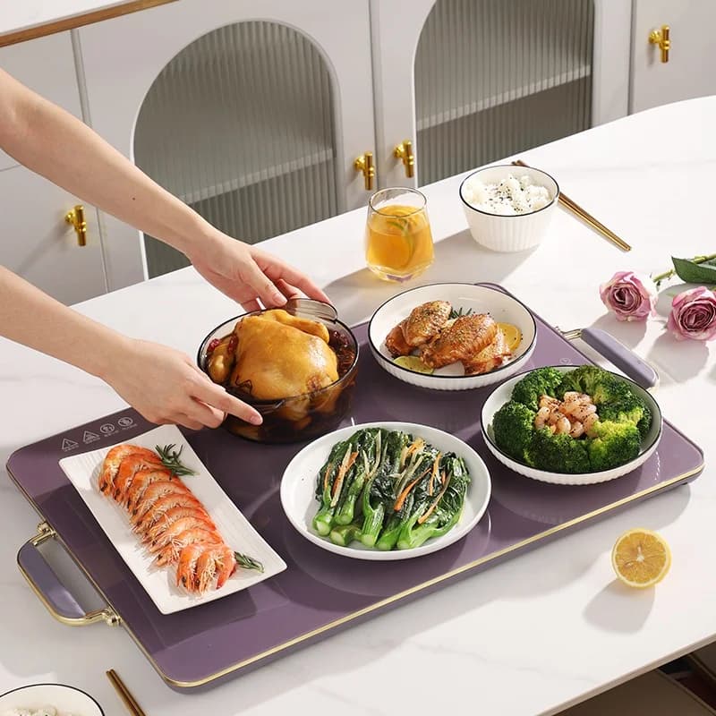 High-value Warming Plate Exquisite Appearance Meals Constant Temperature Heating Insulation Board Household square Heating Plate 3