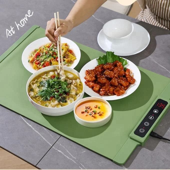 Electric Silicone Food Warmer Plate Rapid Heating Constant Temperature Plate Foldable Multi-Functional Insulated Touch-Control 4