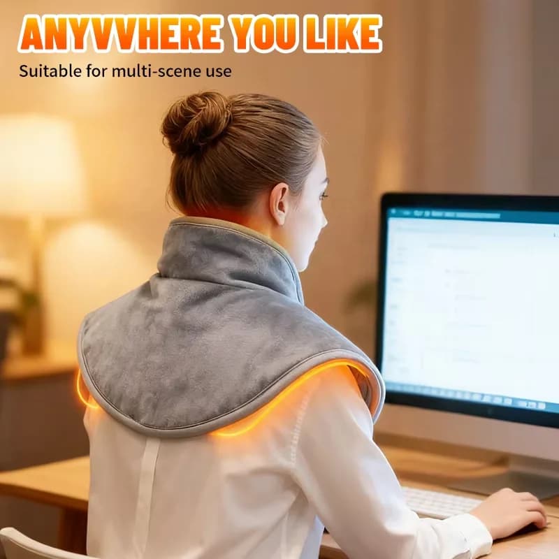 New Heated Vest with Neck Warmer Warm Neck Protector & Full-Body Shawl Essential Winter Warmth 7