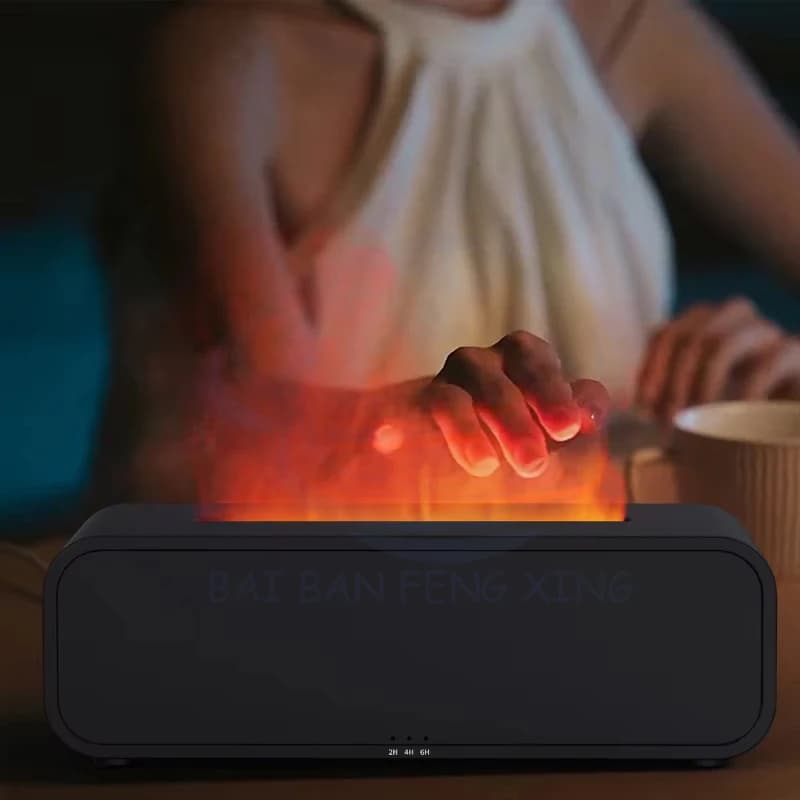 Creative Dynamic Humidifier Home Desktop Flame Aromatherapy Diffuser Remote Control Ambient Lighting 2