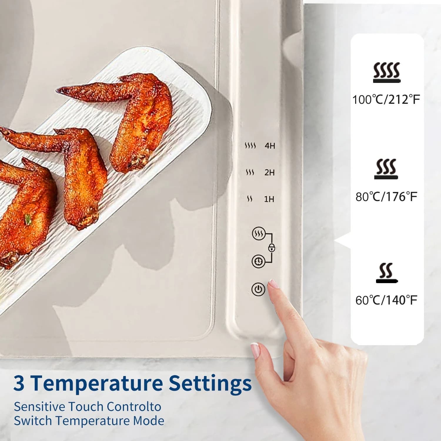 Electric Silicone Food Warmer Tray Coil Multi-functional Household Portable Folding Insulated Tray for Hot Dishes 7