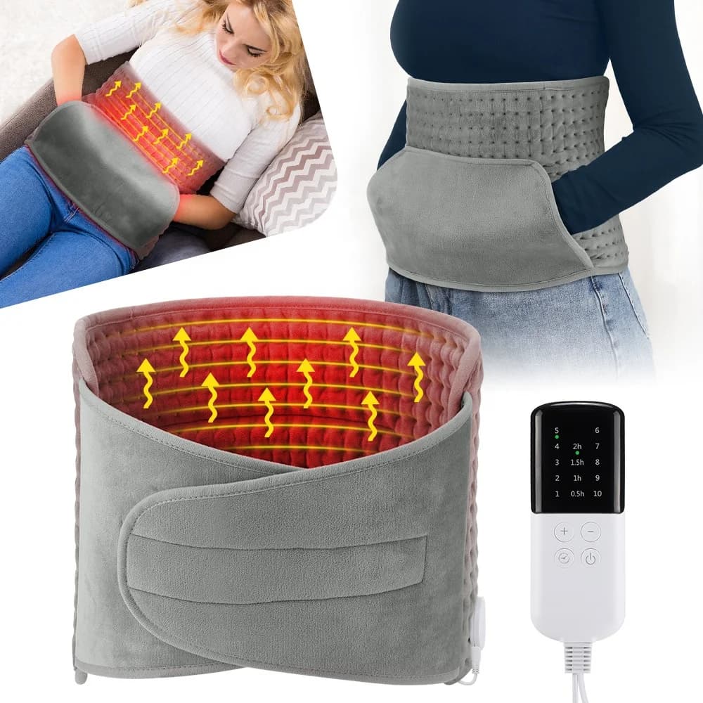 New-style Lumbar Support Belt with Upgraded Pocket Heated Seat Cushion Waist Cincher Heating Pad Therapeutic Electric Blanket 2