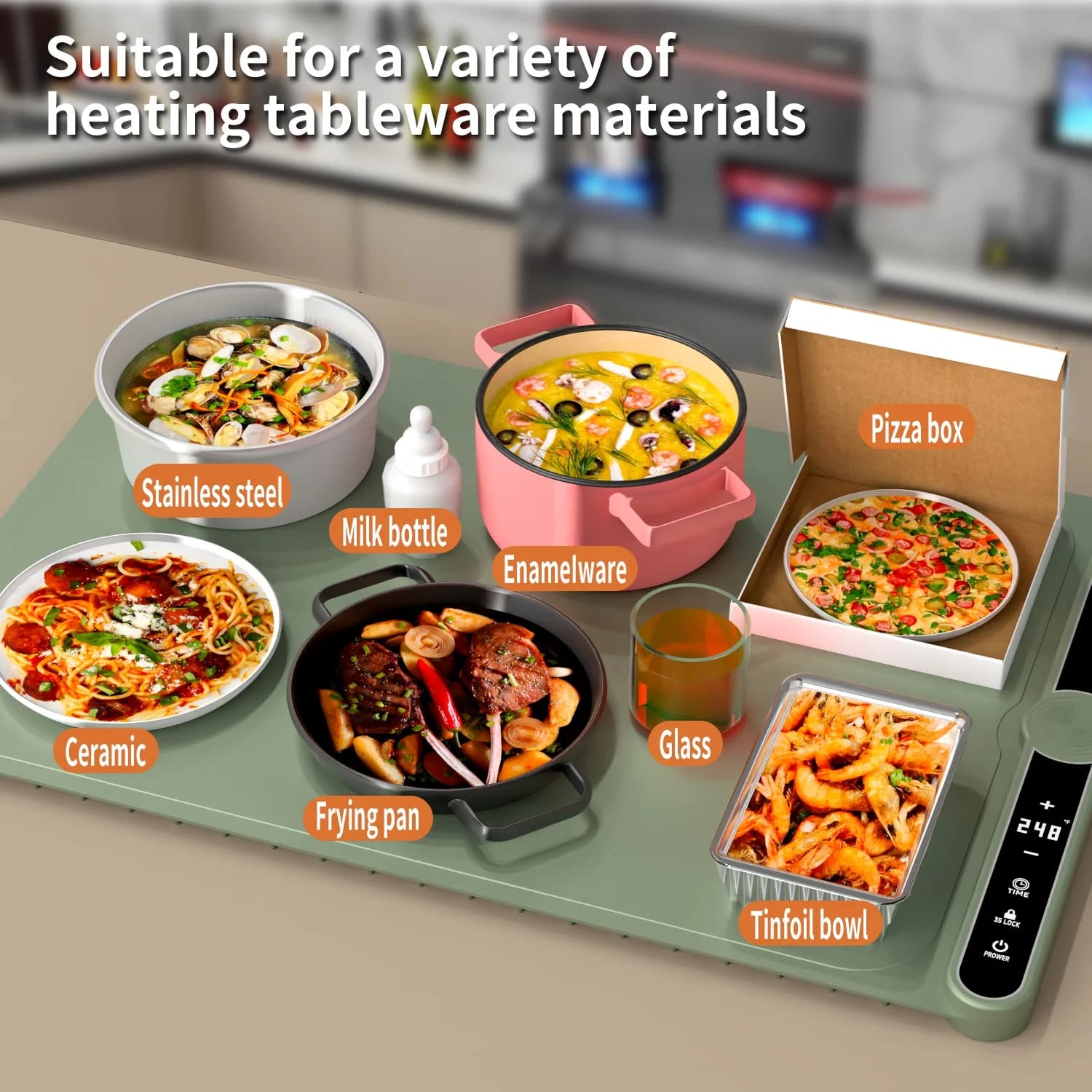Energy-saving Heating Plate Winter Household Meal Insulation Utility Multi-functional Adjustable Temperature Storage Hot Plate 7