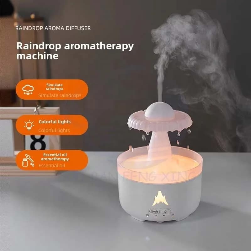 New Raindrop Aromatherapy Diffuser Home Use Large Mist Volume Desktop Humidifier Creative Aromatherapy Diffuser 5