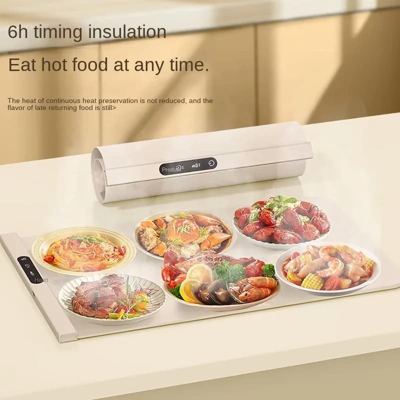 Flexible Hot Food Board Heated Folding Panel Home Dining Tables Multi-Functional Meal Warmer Temperature Control 4 5