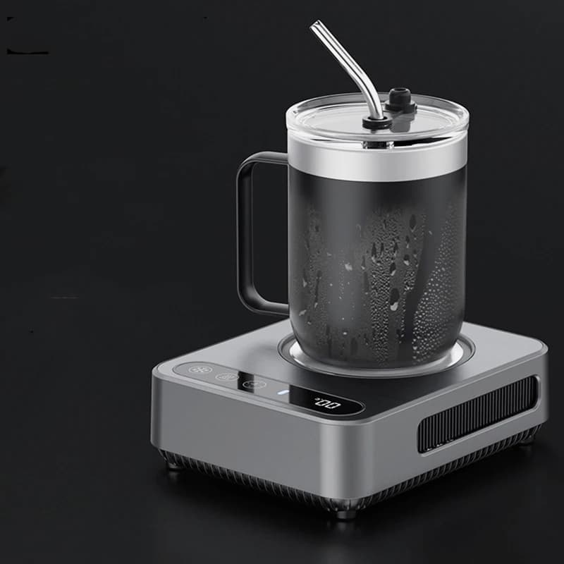 Desktop Electric Drink Cooling Heating Pad with LED Display Fast Beverage Chiller Heater for Milk Tea Beer Office Home Use 3