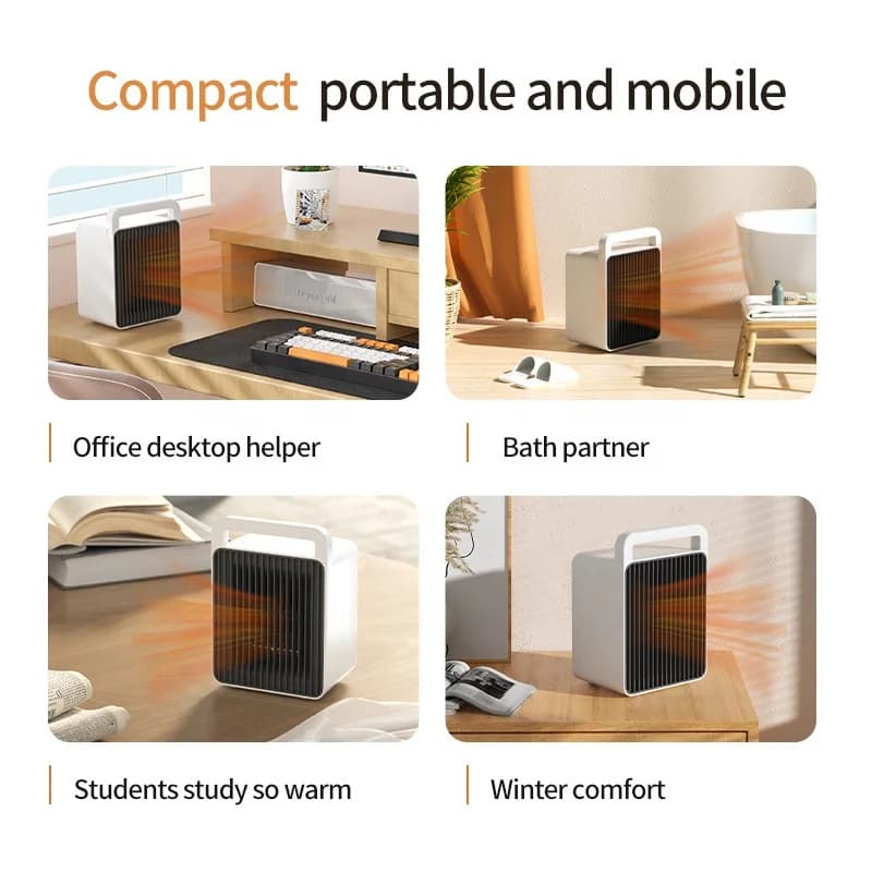Compact and Portable Multi-scene Applicable Minimalist Design Heater Desk Mini Heater Winter Quick Heat Smart Electric Heater 6