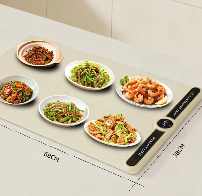New Flexible Heated Food Warmer Tray Extra-Large Household Food Warmer Tray Meal Insulation Board Foldable Multi-Functional Food 7