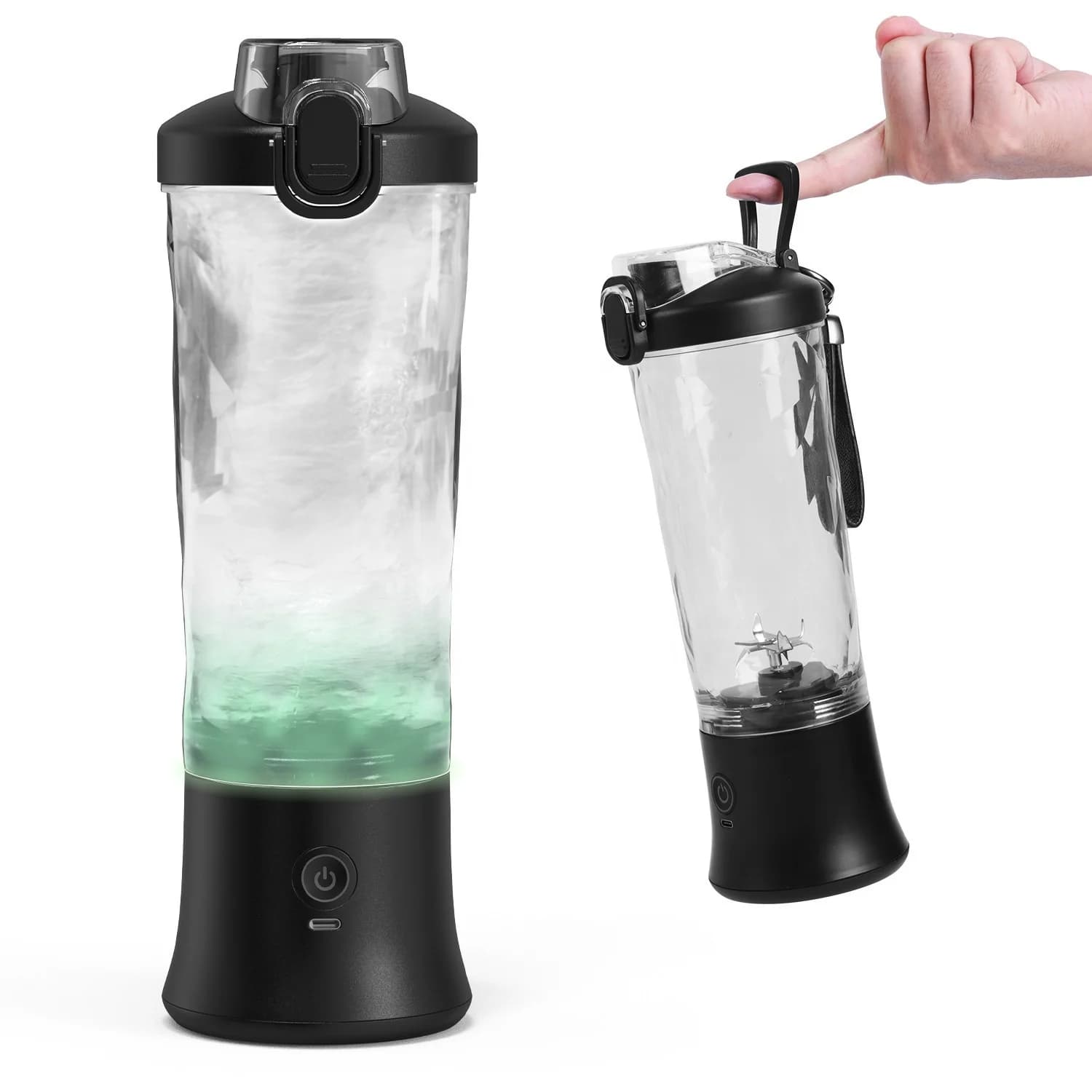 Portable Large Capacity 600ML Sports and Fitness Blender Cup Straight Mouth Fresh Juice Machine Small Mixing Waterproof Juicer 6