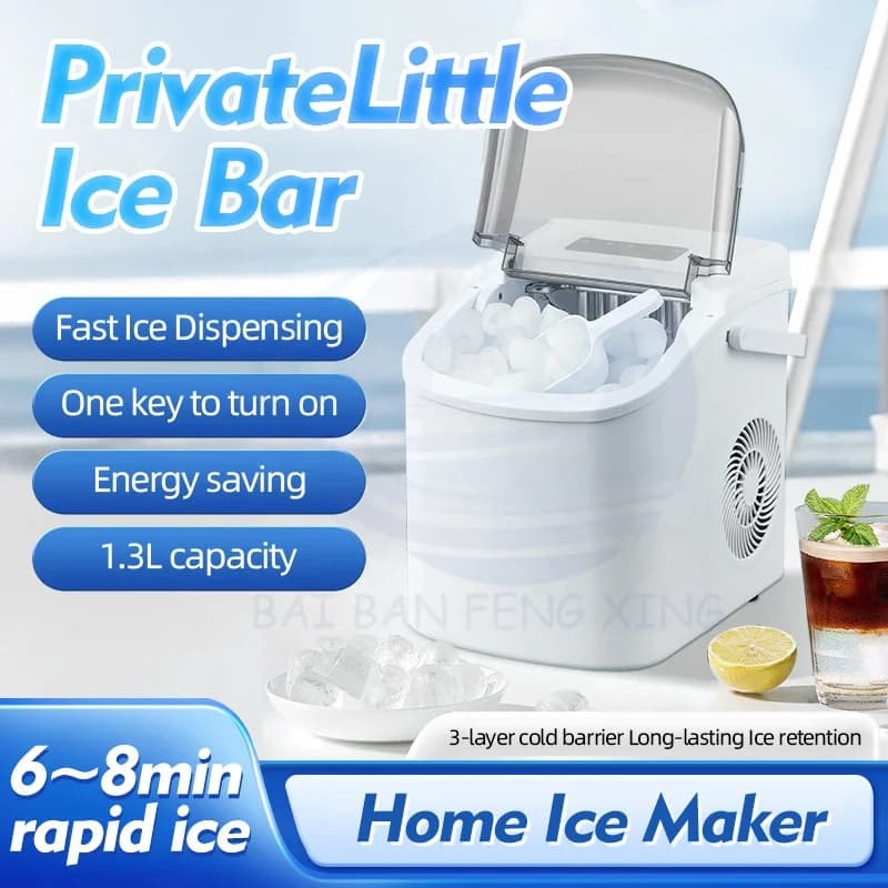 Removable Handle Design Ice Maker 3 Layers of Insulation for Long-lasting Ice Retention Large Ice Storage Capacity 4