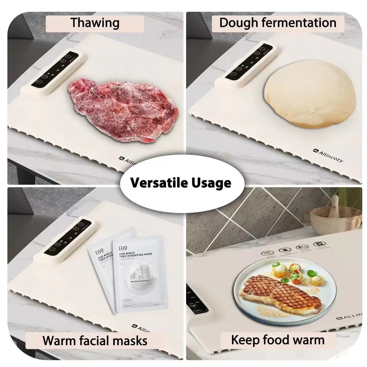 Multifunctional Foldable Hot Vegetable Warming Pad Smart Touch Home Warming Pad Silicone Tea Warming Pad 4