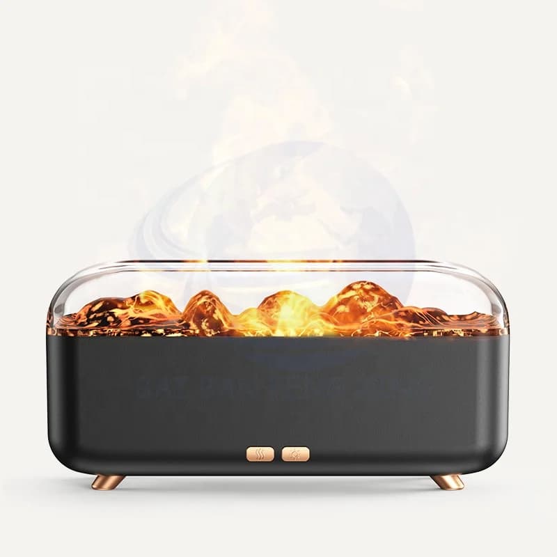 New Simulation Flame Aromatherapy Machine Colourful Atmosphere Diffuser Desktop Home air Humidifier